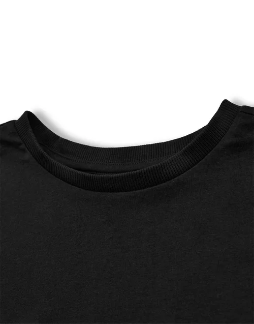 Betty Boop Heart Black Cropped Short Sleeved T-Shirt - Small Image 3