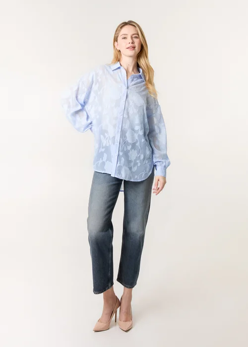 Blue Vanilla Blue Sheer Devore Shirt - XL Image 4