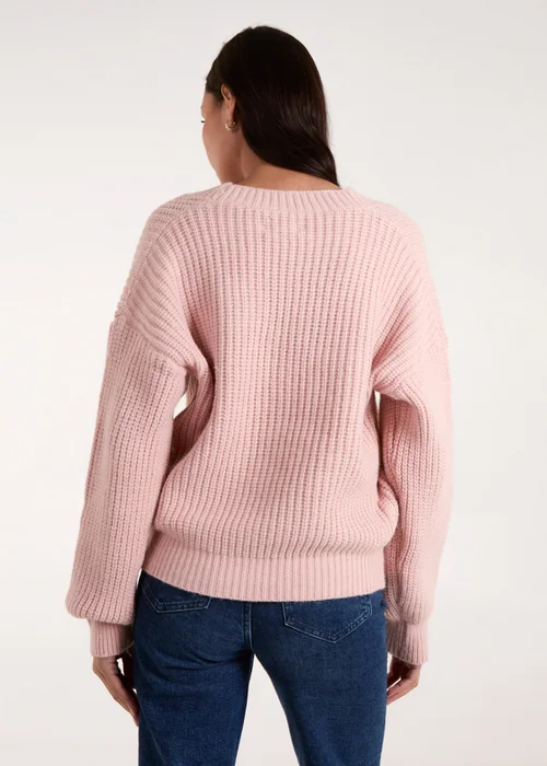 Blue Vanilla Pink Button Front Cardigan - S/M Image 2