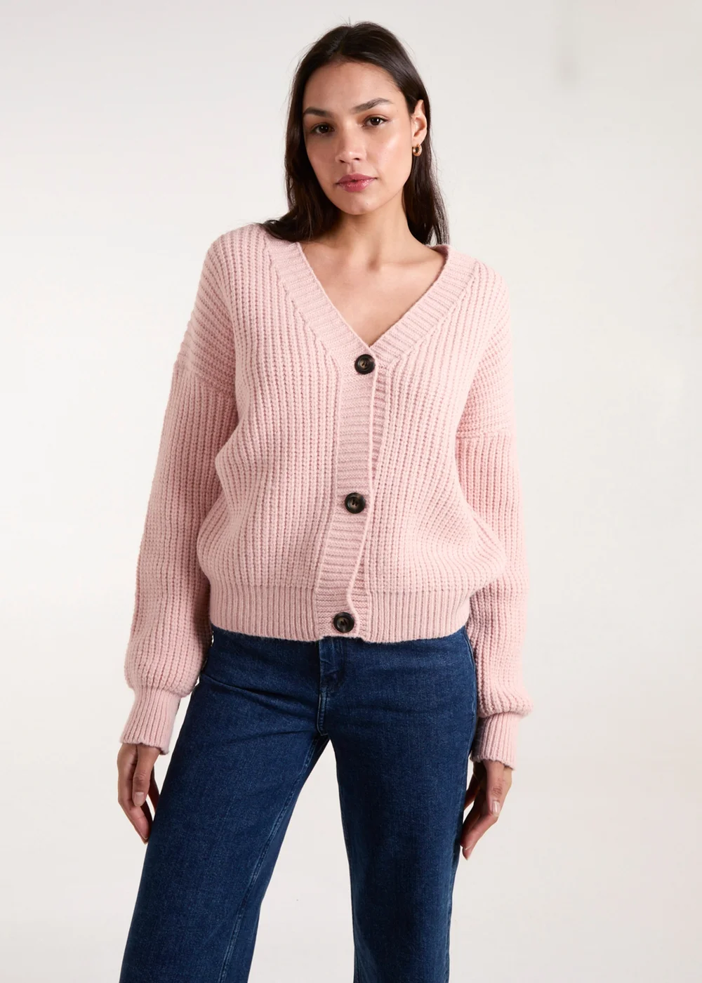 Blue Vanilla Pink Button Front Cardigan - S/M Image 4