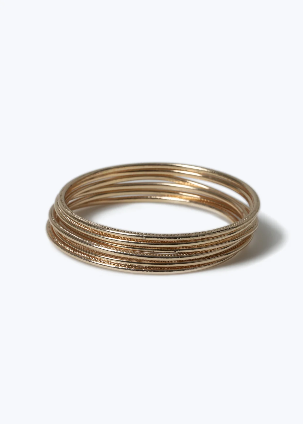Muse Gold Thin Bangle Pack - One Size Image 1