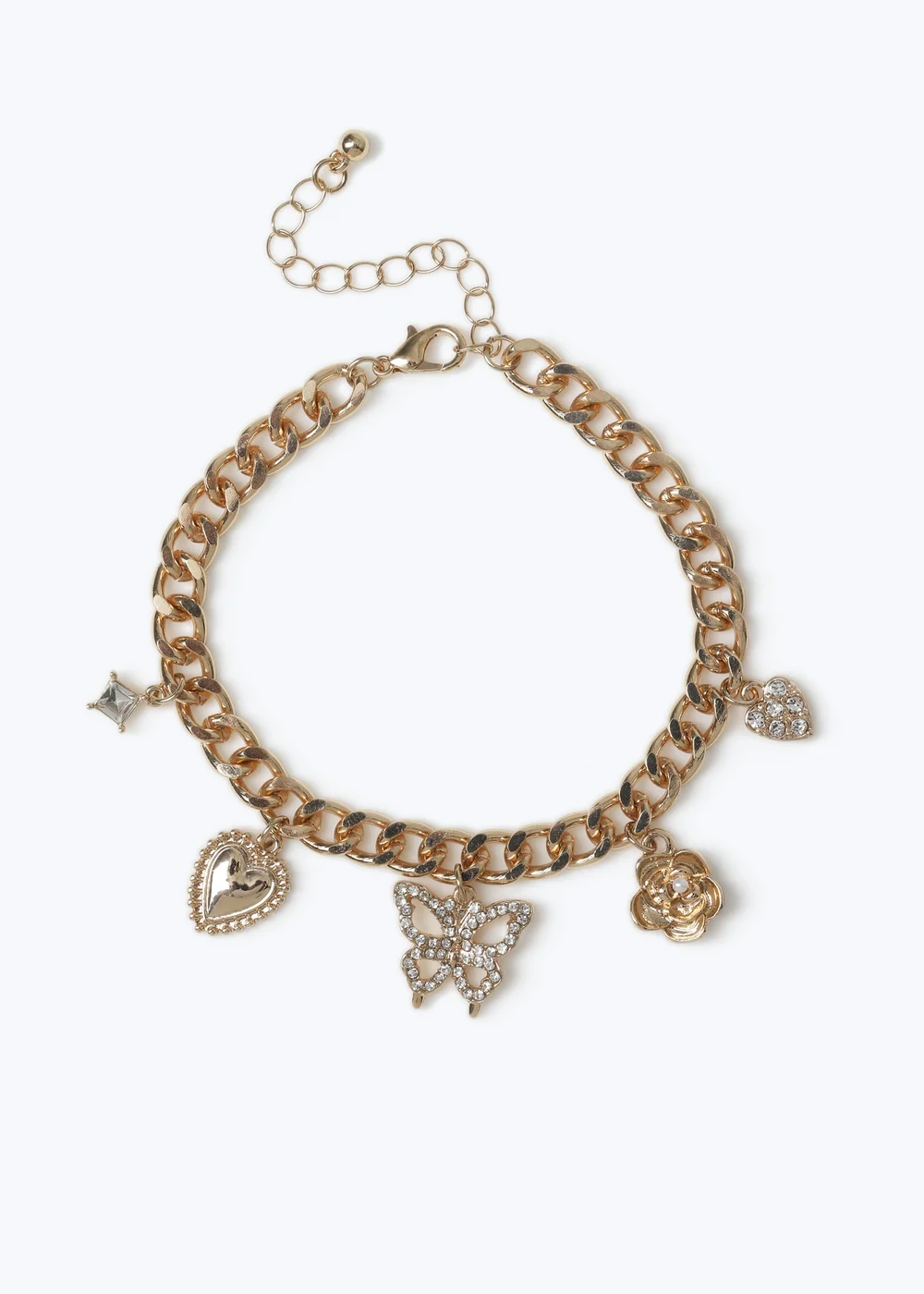 Muse Gold Butterfly Charm Bracelet - One Size Image 1