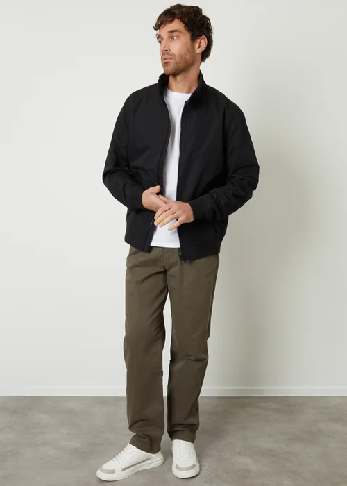 Threadbare Black Zip Up Harrington Style Jacket - S Image 4