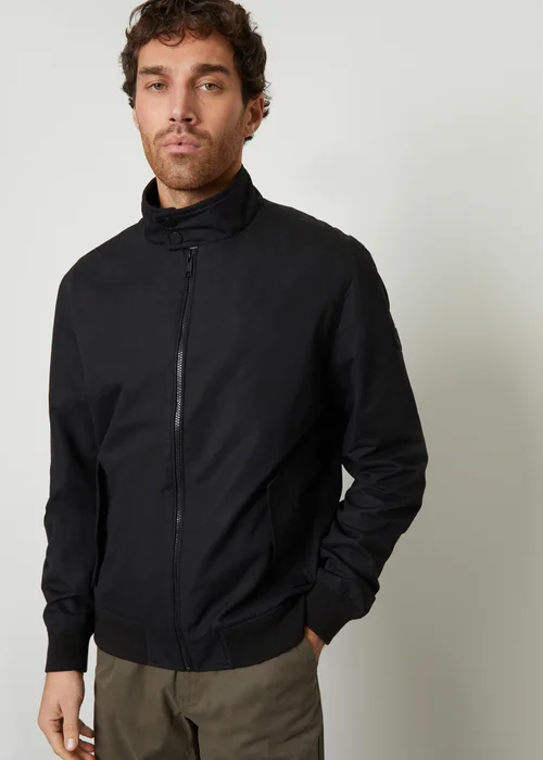 Threadbare Black Zip Up Harrington Style Jacket - S Image 5