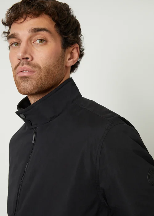 Threadbare Black Zip Up Harrington Style Jacket - S Image 3
