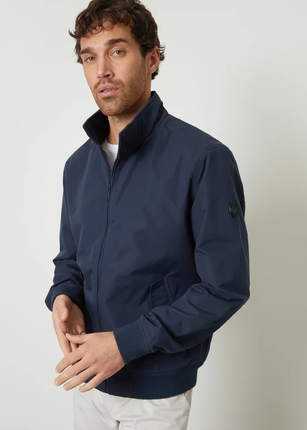 Threadbare Navy Zip Up Harrington Style Jacket - XL Image 5