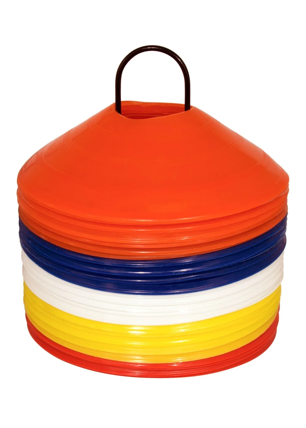 Charles Bentley Multi Coloured Space Disc Training Markers Cones With Stand (Pack of 50) - One Size Image 2