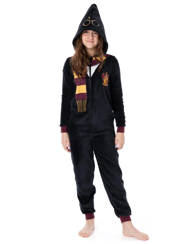 Vanilla Underground Harry Potter Gryffindor Unisex Kids Black Onesie (7-14 Years)
