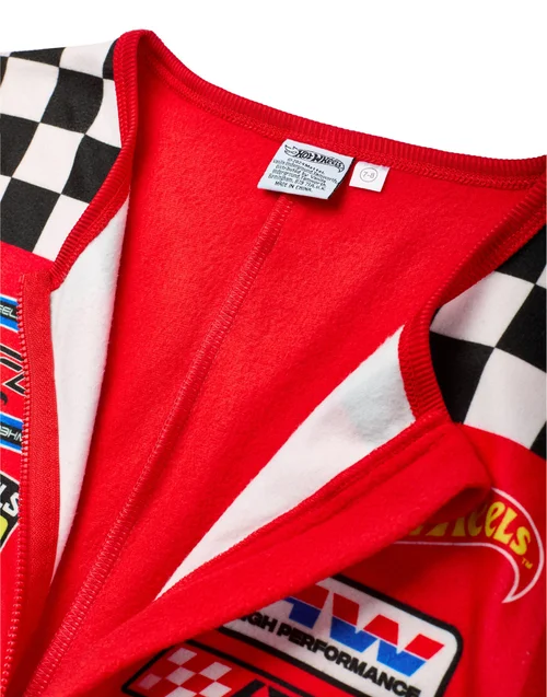 Vanilla Underground Hot Wheels Pit Crew Style Boys Red Onesies (3-10 Years) - Age 3-4 Years Image 6