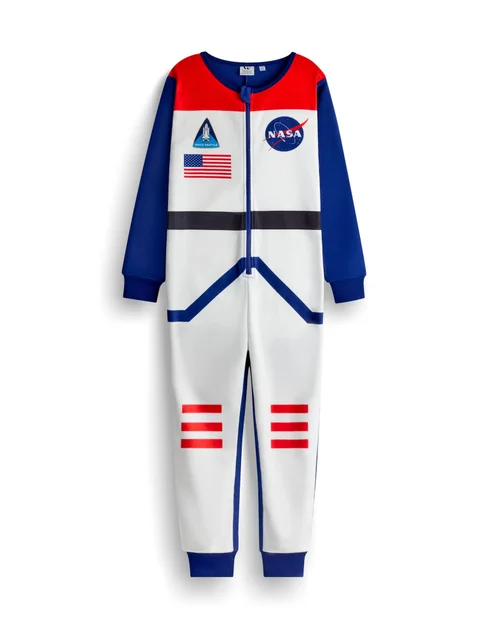 Vanilla Underground NASA Astronaut Boys Blue Onesie (5-14 Years) - Age 5-6 Years Image 1