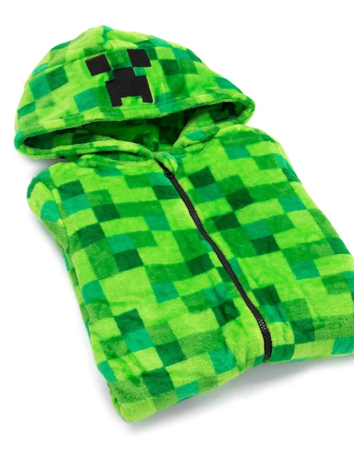 Vanilla Underground Minecraft Unisex Kids Green Pixelate Creeper Onesie (5 - 14 Years) - 5-6 Yrs Image 2