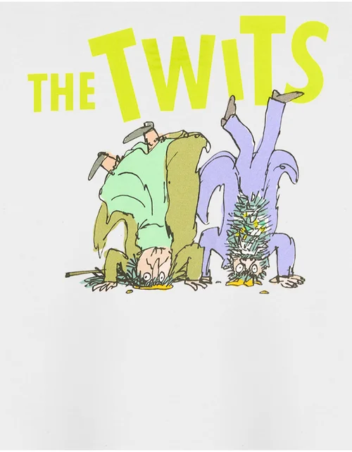 Vanilla Underground Roald Dahl The Twits Unisex Kids White T-Shirt (3-14 Years) - 13-14 Yrs Image 6
