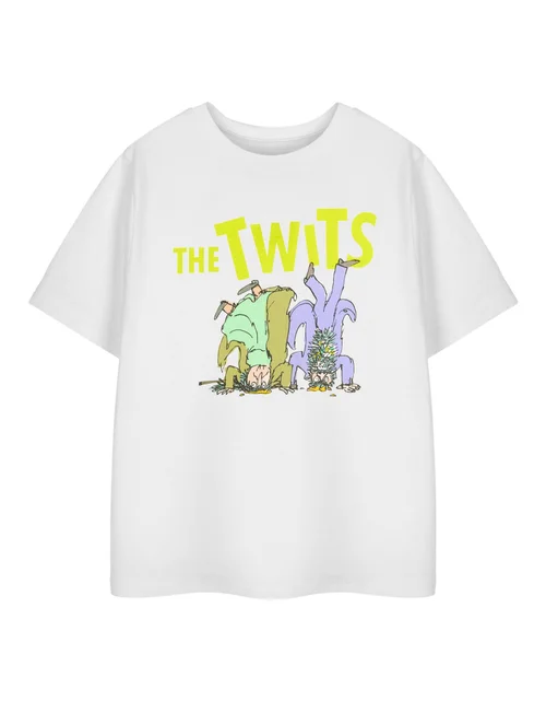 Vanilla Underground Roald Dahl The Twits Unisex Kids White T-Shirt (3-14 Years) - 13-14 Yrs Image 1