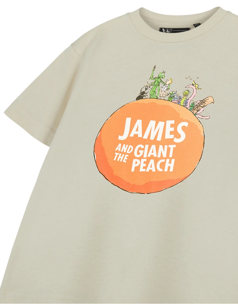 Vanilla Underground Roald Dahl James & The Giant Peach Unisex Kids Beige T-Shirt (3-14 Years) - 5-6 Yrs Image 5