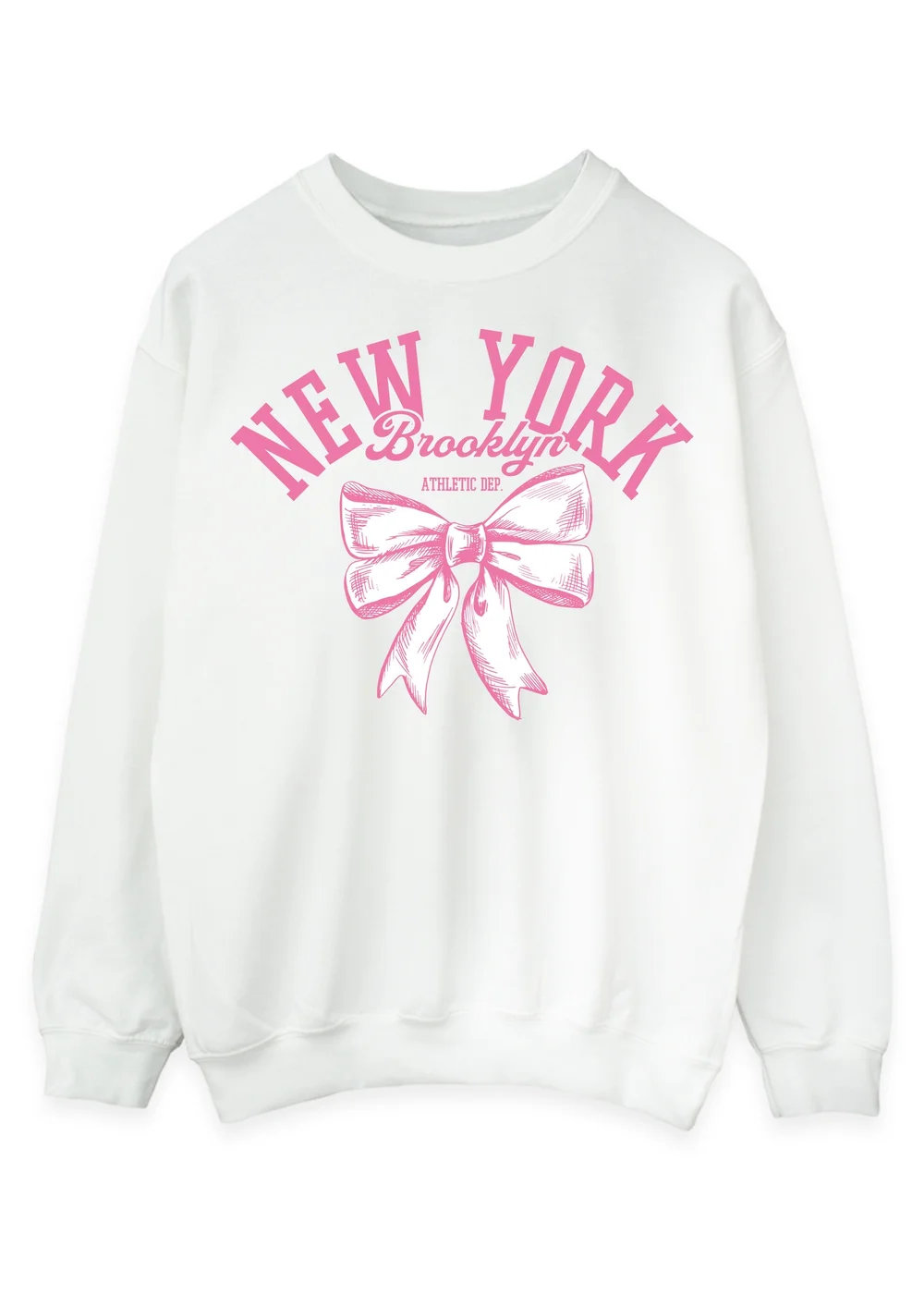 Spiral Galaxy New York Ballet Bow Women White Sweatshirt - S Image 1