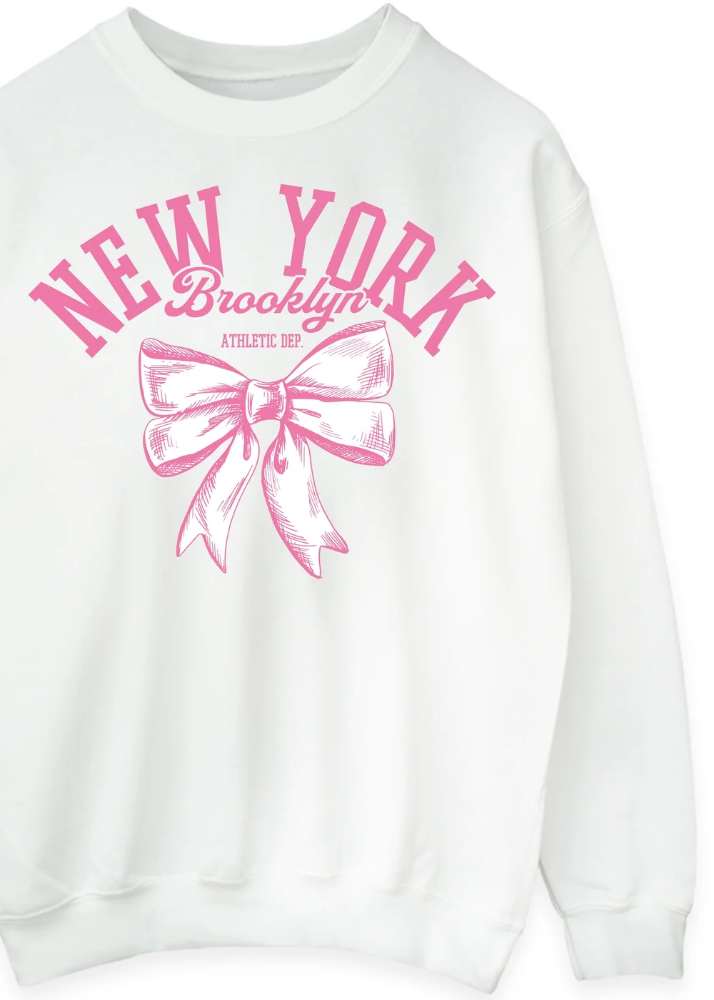 Spiral Galaxy New York Ballet Bow Women White Sweatshirt - S Image 2