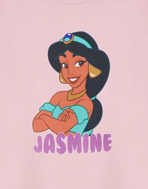 Vanilla Underground Disney Princess Jasmine Girls Pink T-Shirt (3-8 Years) - Age 7-8 Years Image 6