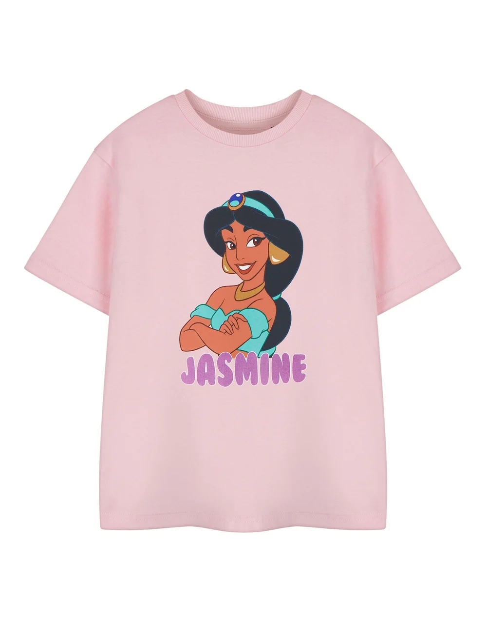 Vanilla Underground Disney Princess Jasmine Girls Pink T-Shirt (3-8 Years) - Age 7-8 Years Image 1