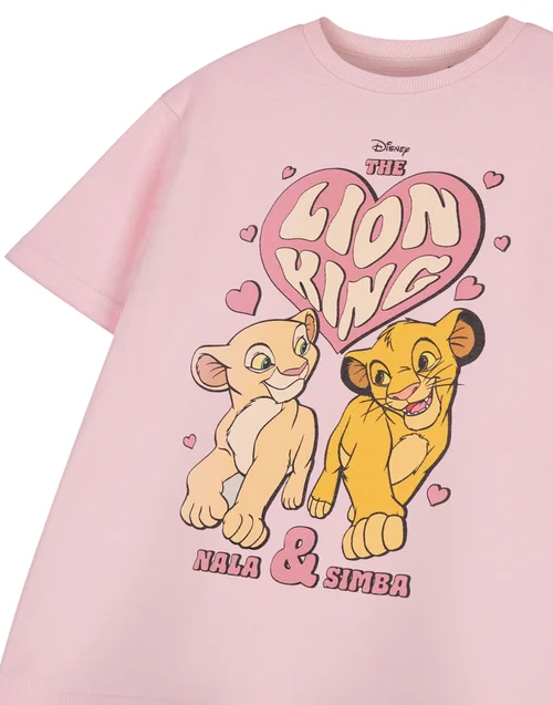 Vanilla Underground Disney Heart Lion King Girls Pink T-Shirt (3-14 Years) - 13-14 Yrs Image 5