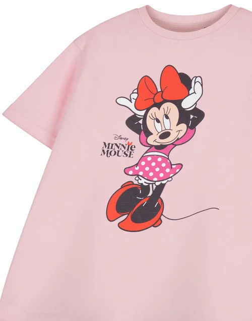 Vanilla Underground Disney Minnie Mouse Pose Girls Pink T-Shirt (18 Months - 8 Years) - 5-6 Yrs Image 5