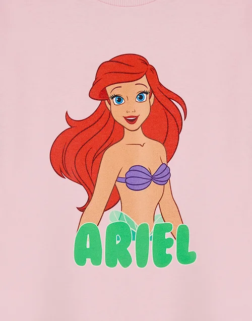 Vanilla Underground Disney Ariel Pink T-Shirt (3-8 Years) - Age 5-6 Years Image 6
