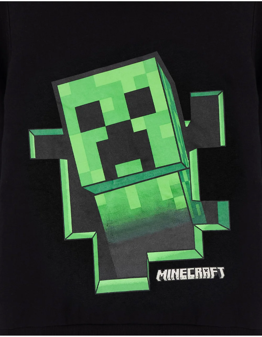 Vanilla Underground Minecraft Creeper Print at Front Big Kids Black Hoodie (5-14 Years) - 11-12 Yrs Image 5