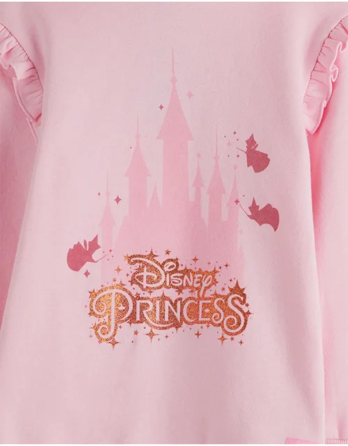 Vanilla Underground Disney Princess Girls Pink Hoodie (3-8 Years) - 3-4 Yrs Image 6