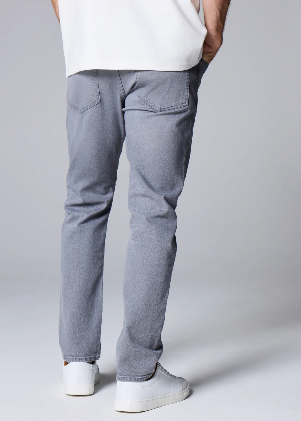 Grey Slim Fit Jeans - 34 Waist Long Image 4