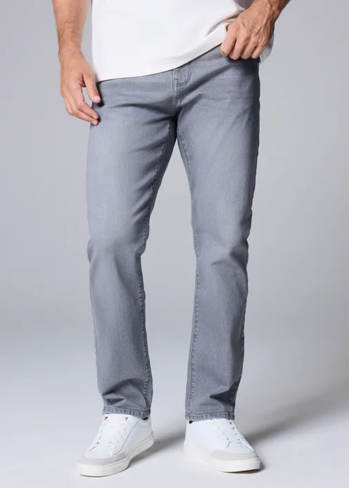 Grey Slim Fit Jeans - 34 Waist Long Image 3