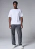 Grey Wash Relaxed Fit Jeans - 34 Waist Regular Image 1