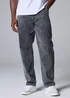 Grey Wash Relaxed Fit Jeans - 34 Waist Regular Image 3