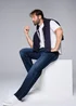 Dark Wash Relaxed fit jeans - 32 Waist Short Image 2