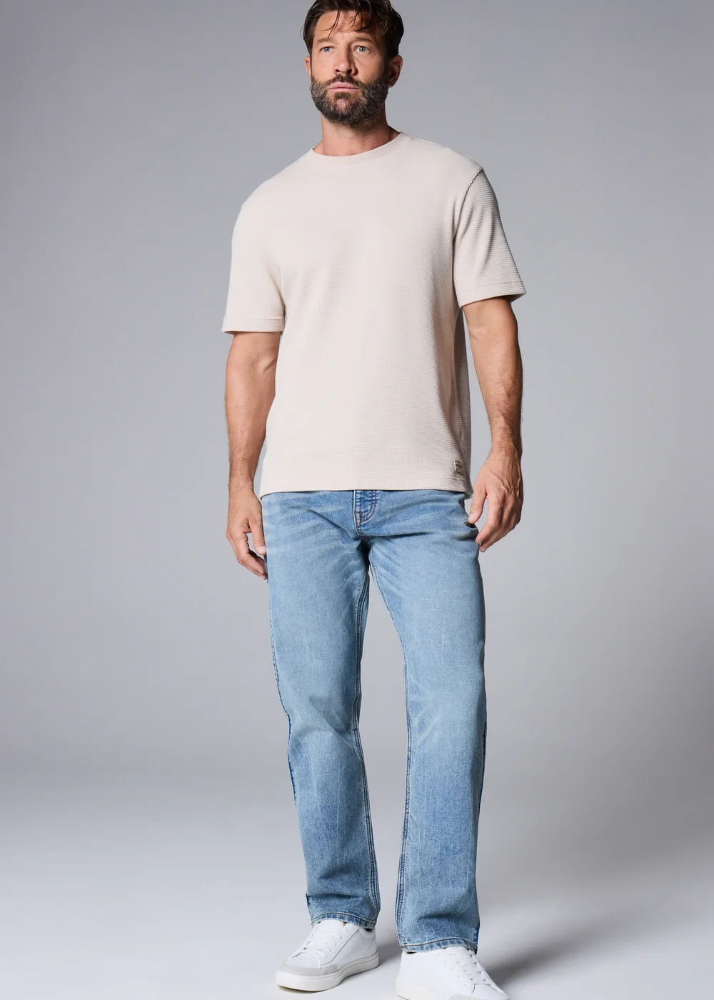 Mid Wash Comfort Slim Fit Jeans - 30 R Image 1