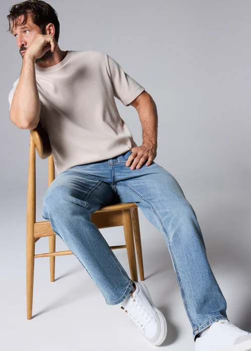 Mid Wash Comfort Slim Fit Jeans - 30 R Image 2