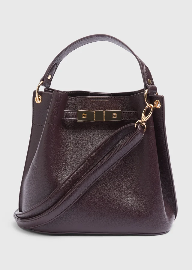 Burgundy Mini Bucket Bag