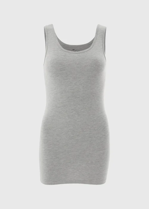 Grey Essential Longline Vest Top - 8 Image 4