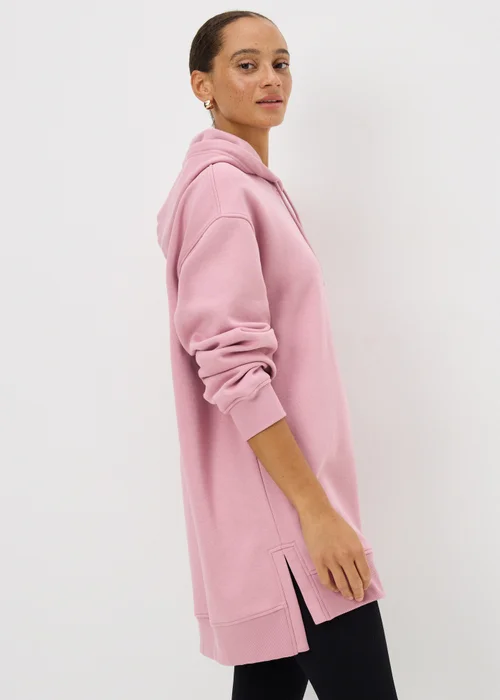Pink Longline Hoodie - S Image 3