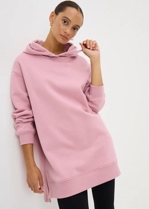 Pink Longline Hoodie - S Image 1