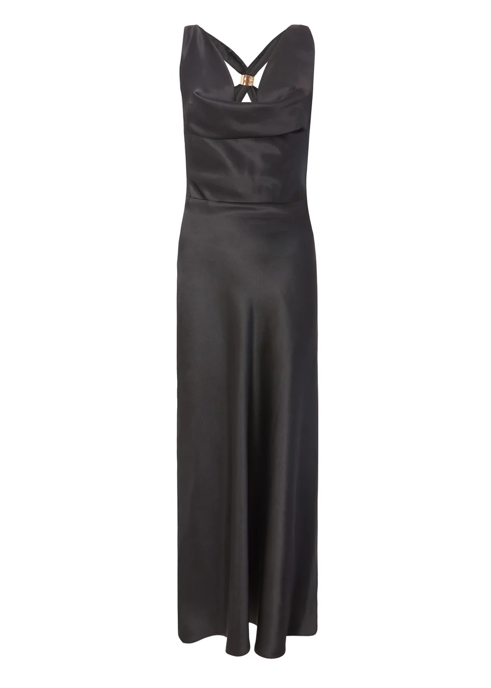 quiz satin cowl neck dress Coral Quiz Satin Cowl Back Maxi Dress
