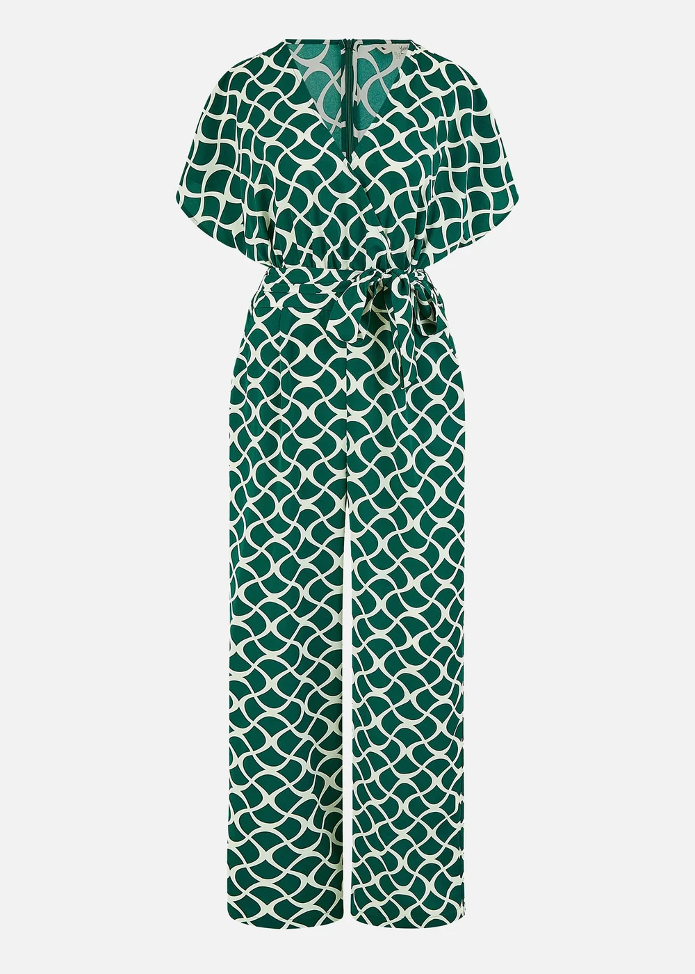 Yumi Green Geometric Print Wrap Jumpsuit - 10 Image 3