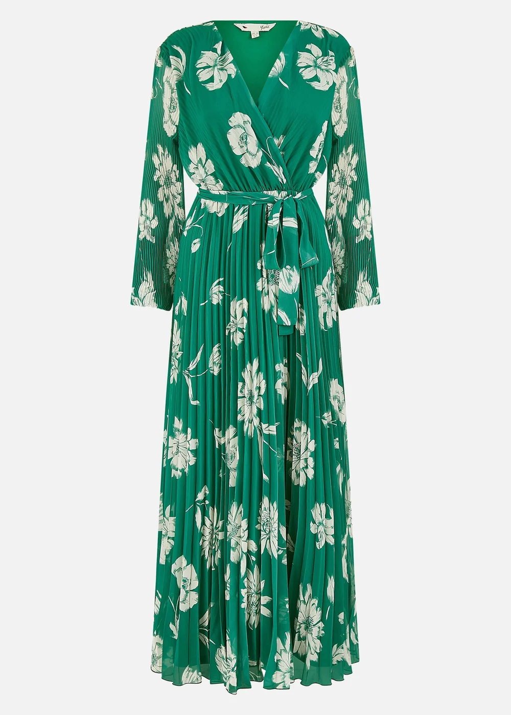 plus emerald green floral print long sleeve pleated midi dress Buy Love & Roses Green Pink Animal Floral Chiffon Pleated Maxi Dress from Next USA