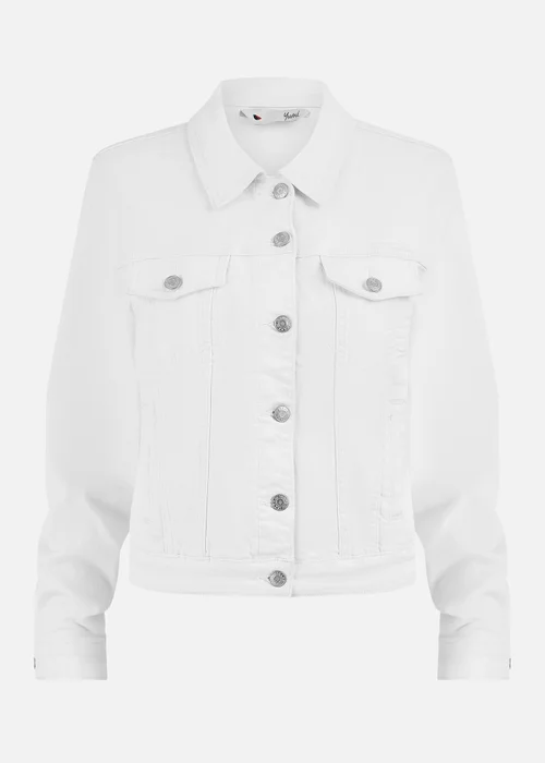 Yumi White Stretch Cotton Denim Jacket - 16 Image 3