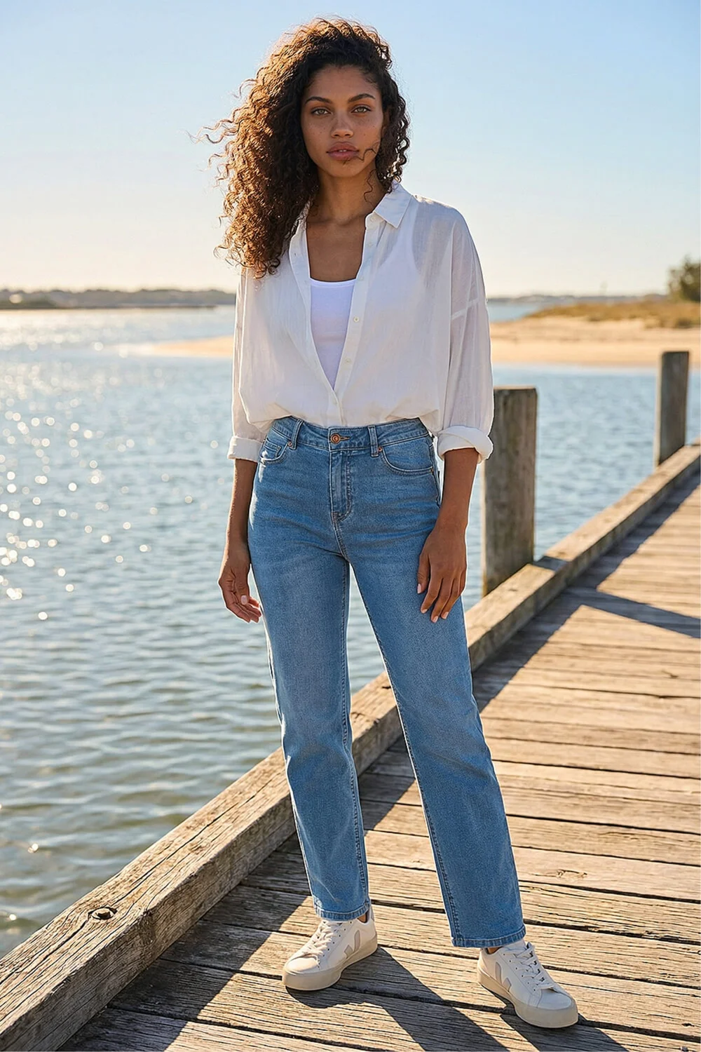 Roman Denim Petite Stretch Straight Leg Jeans - 16 Image 1