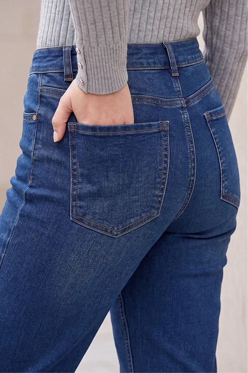 Roman Indigo Petite Stretch Straight Leg Jeans - 16 Image 4