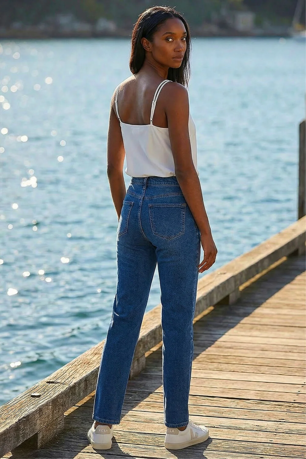 Roman Indigo Petite Stretch Straight Leg Jeans - 14 Image 3
