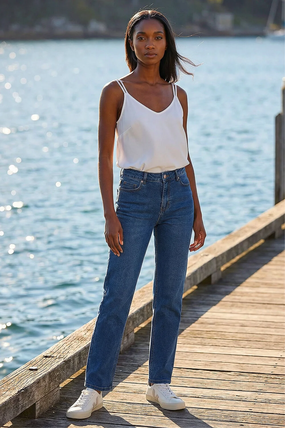 Roman Indigo Petite Stretch Straight Leg Jeans - 14 Image 1