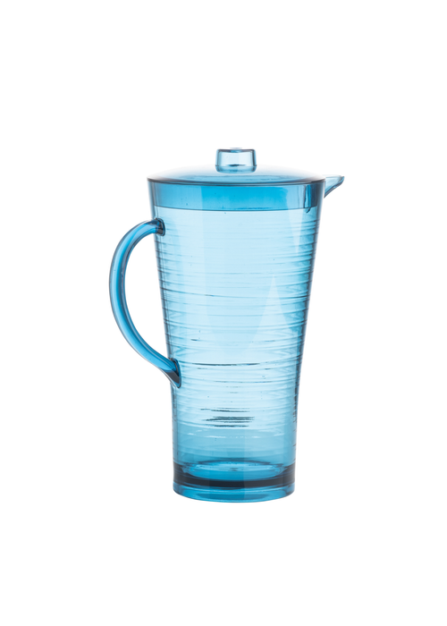 Three Rivers Blue Linear Reusable Plastic Tableware Pitcher (2L) - One Size Image 2