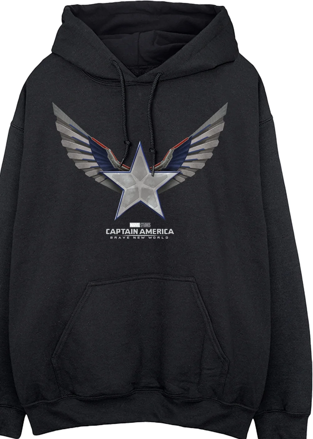Marvel Captain America Brave New World Star Black Hoodie - S Image 2