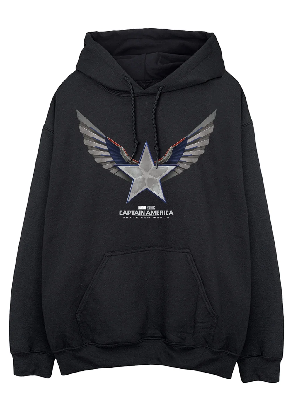 Marvel Captain America Brave New World Star Black Hoodie - S Image 1