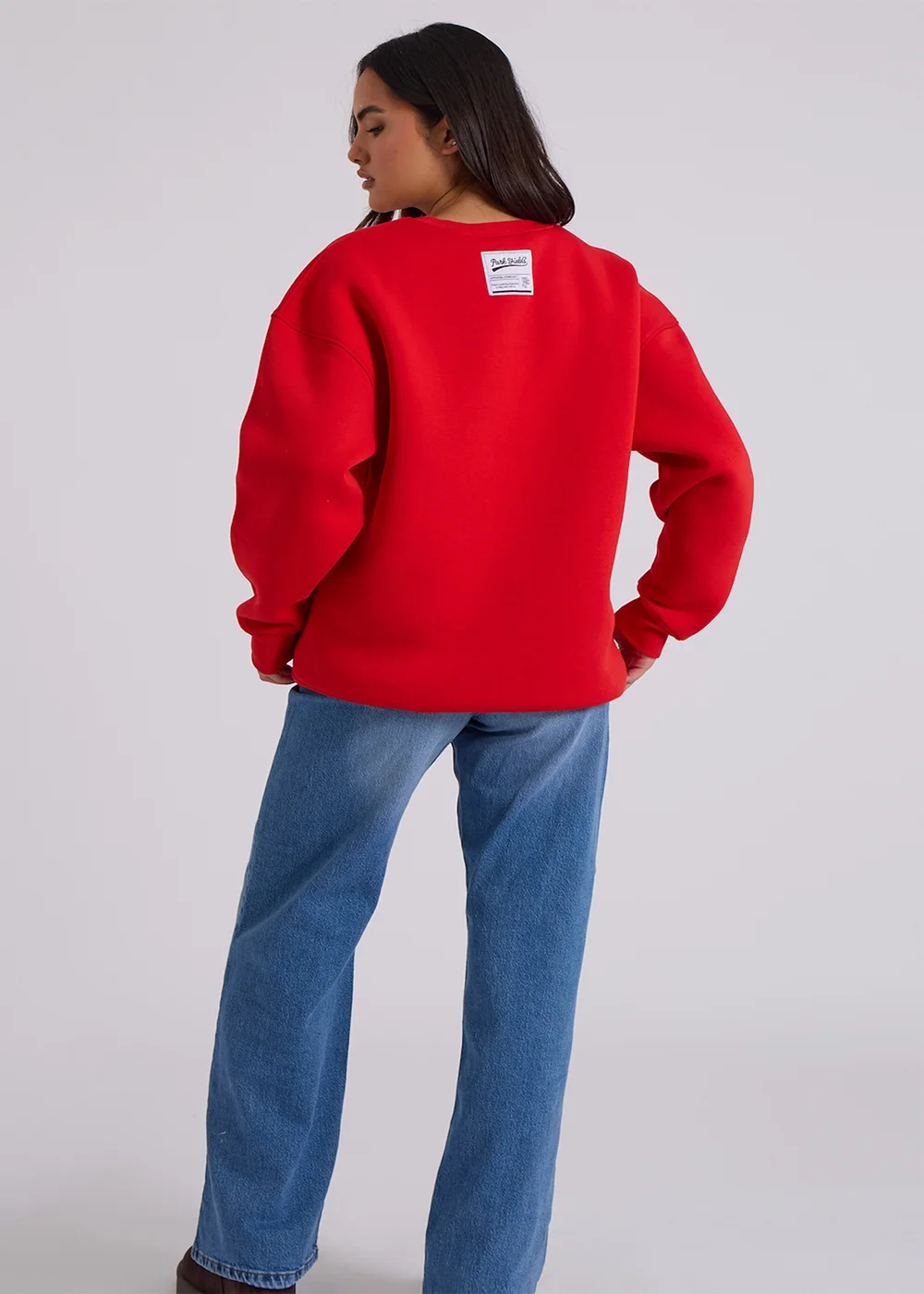 Urban Bliss Red Harvard Oversized Sweatshirt - Small Image 4